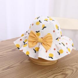 Palariuta alba pentru fetite - lemon (marimi palarii - sepci: 3-4 ani)