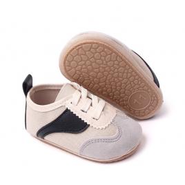 Adidasi crem cu negru si gri - sporty (marime disponibila: 3-6 luni (marimea 18