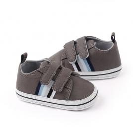 Adidasi gri pentru baietei - snoozy (marime disponibila: 3-6 luni (marimea 18