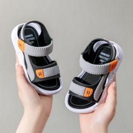 Sandale din cauciuc negre cu gri (marime disponibila: marimea 33)