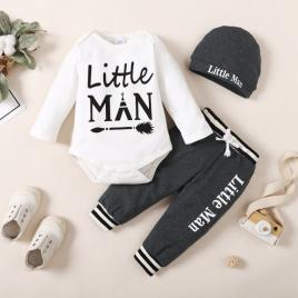 Compleu pentru baietei - little man (marime disponibila: 9-12 luni (marimea 20
