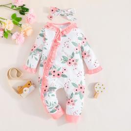 Salopeta pentru bebelusi - rose flowers (marime disponibila: 6-9 luni (marimea