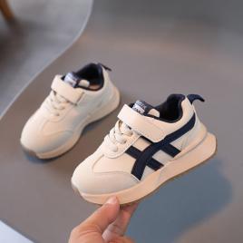 Adidasi crem cu insertii bleumarine - any (marime disponibila: marimea 24)