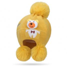 Caciulita galbena - baby bear (marime disponibila: 6-9 luni (marimea 19