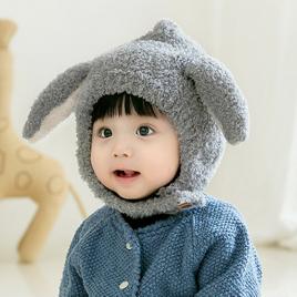 Caciulita gri pentru bebelusi - bunny (marime disponibila: 3-6 luni (marimea 18
