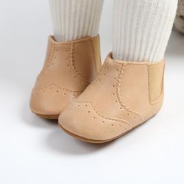 Cizmulite scurte crem pentru bebelusi - simply (marime disponibila: 3-6 luni