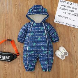 Combinezon albastru pentru baietei - dino (marime disponibila: 6-9 luni