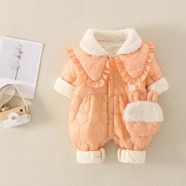 Combinezon roz somon din fas - bella (marime disponibila: 6-9 luni (marimea 19
