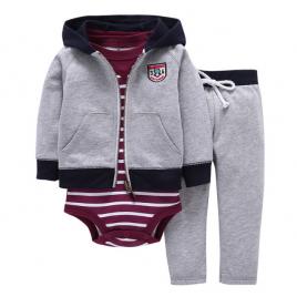 Compleu cu hanorac pentru baietei (marime disponibila: 3-6 luni (marimea 18