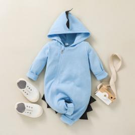 Salopeta bleu pentru baietei - dino (marime disponibila: 6-9 luni (marimea 19