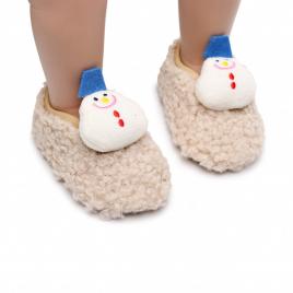 Botosei crem din blanita - omul de zapada (marime disponibila: 3-6 luni