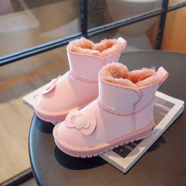 Cizme roz imblanite - flower (marime disponibila: marimea 26)