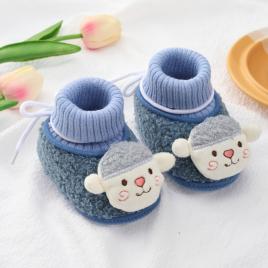 Cizmulite albastre plusate - oita (marime disponibila: 3-6 luni (marimea 18