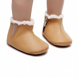 Cizmulite maro deschis imblanite pentru bebelusi - simply (marime disponibila: