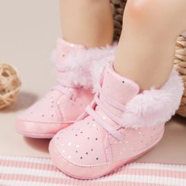 Ghetute roz pentru fetite - shinny (marime disponibila: 3-6 luni (marimea 18