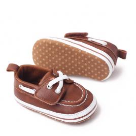Pantofiori maro tip mocasini de ocazie (marime disponibila: 3-6 luni (marimea