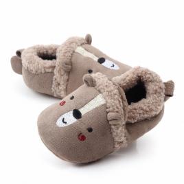 Botosei maro pentru baietei - ursulet (marime disponibila: 3-6 luni (marimea 18