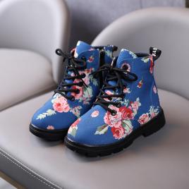 Ghete neimblanite albastre - flowers (marime disponibila: marimea 24)