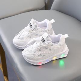 Adidasi albi cu luminite - lore (marime disponibila: marimea 28)