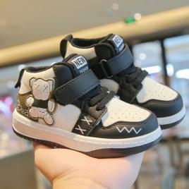 Adidasi albi cu negru - bear (marime disponibila: marimea 22)