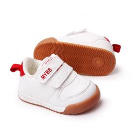 Adidasi albi cu rosu - my fashion (marime disponibila: marimea 24)