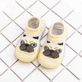 Mocasini crem cu talpa antiderapanta - doggye (marime disponibila: marimea 26)