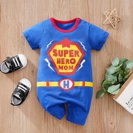 Salopeta pentru baietei - super hero (marime disponibila: 0-3 luni)