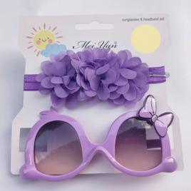Set mov bentita si ochelari de soare - little daisy (marime disponibila: 12-18