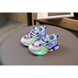 Adidasi multicolori cu luminite pentru baietei (marime disponibila: marimea 24)