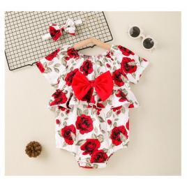 Body cu volanase pentru fetite - roses (marime disponibila: 12-18 luni (marimea