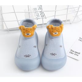 Mocasini bleu cu talpa antiderapanta - teddy (marime disponibila: marimea 26)