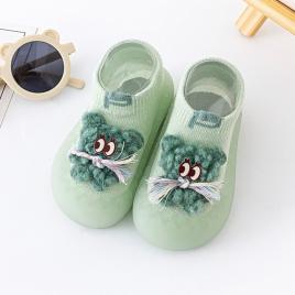Mocasini verzi - animalut crosetat (marime disponibila: marimea 23)