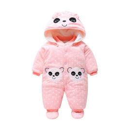 Salopeta captusita pentru fetite - lovely panda (marime disponibila: 9-12 luni