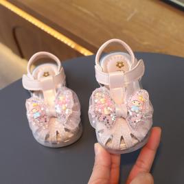 Sandale roz pudra sidefat pentru fetite - doll (marime disponibila: marimea 21)