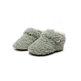 Botosei imblaniti verde cu alb pentru baietei (marime disponibila: 0-3 luni)