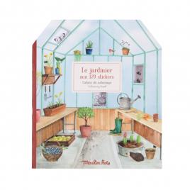 Carte de colorat cu stickere cartea gradinarului, moulin roty
