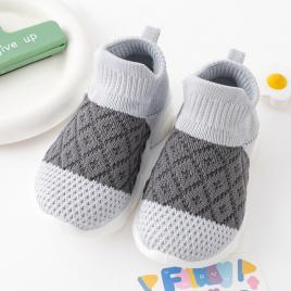 Mocasini in nuante de gri pentru copii (marime disponibila: marimea 28)