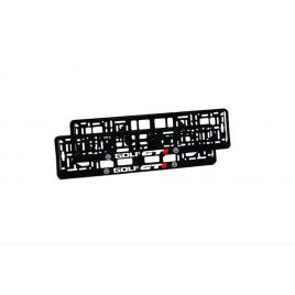 Set 2 suporturi numar inmatriculare personalizat golf gti