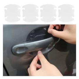 Autocolant transparent pentru protectie zgarieturi manere usa - set 4 bucati