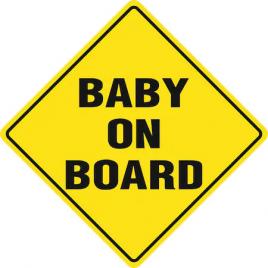 Baby on board sticker autocolant 12 x 12 cm