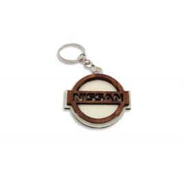 Breloc din lemn 3d, 45x45 mm, nissan
