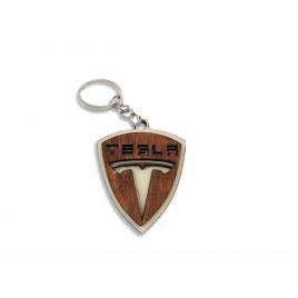 Breloc din lemn 3d, 56x43 mm, tesla