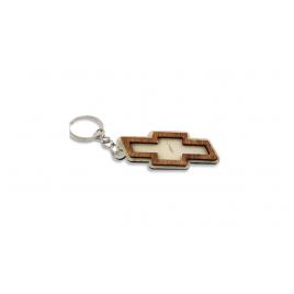 Breloc din lemn 3d, 66x26 mm, chevrolet