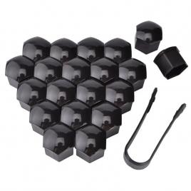 Capace prezoane, pe 17 mm, inclus cheie de scos capacele, set 20 buc negre