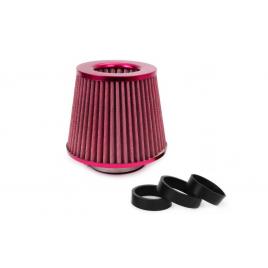 Filtru de aer conic roșu universal + 3 adaptoare