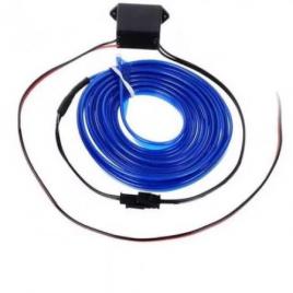 Fir neon auto evo albastru 5m,droser auto inclus,el wire