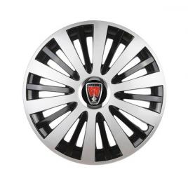 Set 4 capace roti gri cu inel cromat r16 pentru gama auto rover
