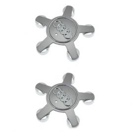 Set 2 capacele audi 135mm gri tip gheara pentru jante aliaj