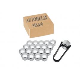 Set 20 capace prezoane, pe 19 mm plus cheie de scos capacele, argintii