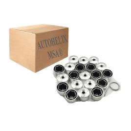 Set 20 capace prezoane pe 17 + cheie de scos capacele, argintii